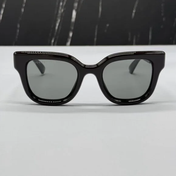 NEW GG1828S 004 GUCCI SHINY SOLID BROWN WOMEN GUCCI SUNGLASSES